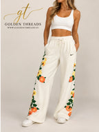 Nike Phoenix Fleece Floral Wide Leg Sweatpants XS NWT GT-0255