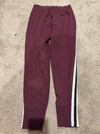 Athleta Venice Side Stripe Joggers Burgundy Size S Track Pants GT-0257