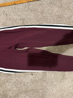 Athleta Venice Side Stripe Joggers Burgundy Size S Track Pants GT-0257
