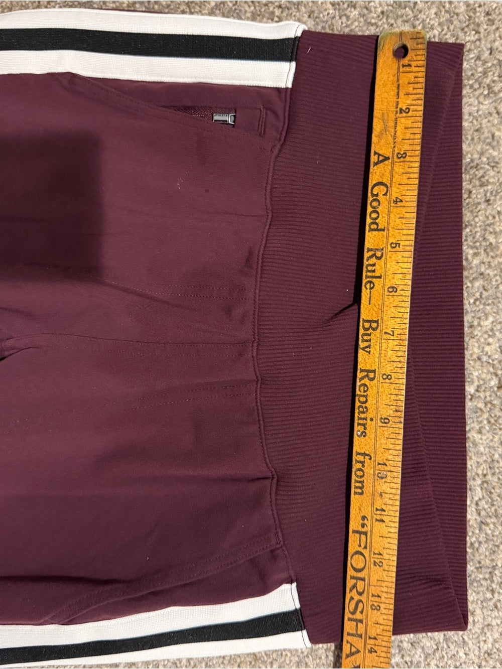 Athleta Venice Side Stripe Joggers Burgundy Size S Track Pants GT-0257