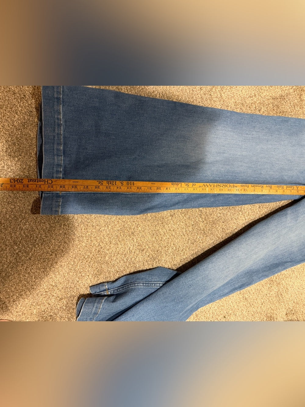 SPANX High Rise Wide Leg Jeans Light Wash Size S Petite GT-0258