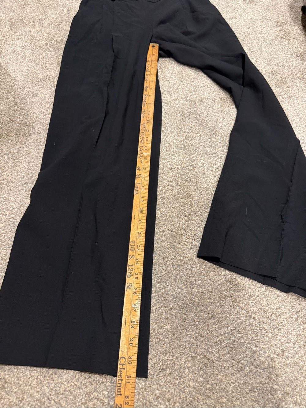 Armani Collezioni Black Tailored Dress Pants Size 4 Wide Leg GT-0259