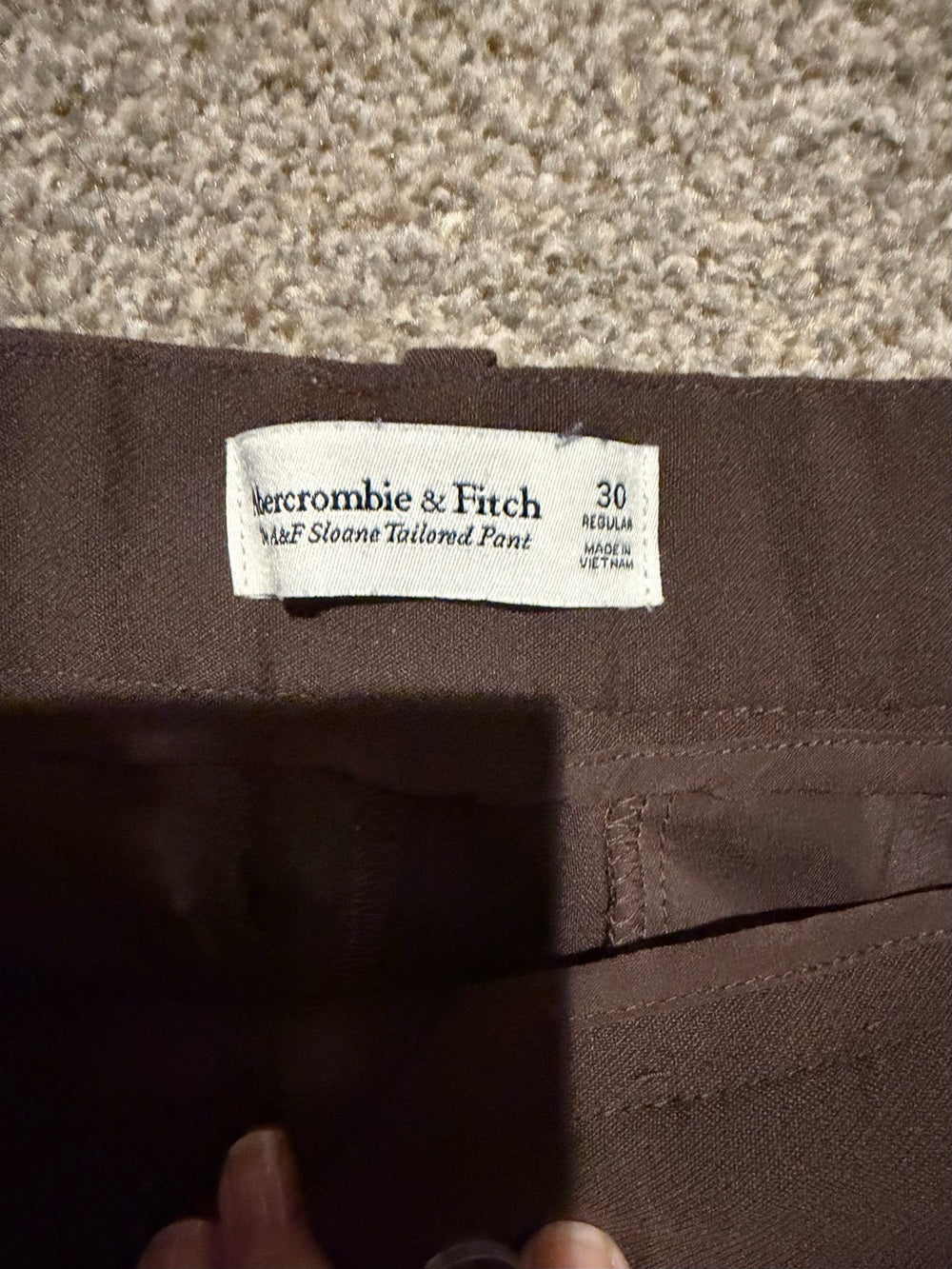 Abercrombie Sloane Tailored Pants Brown Wide Leg 30 Regular GT-0260