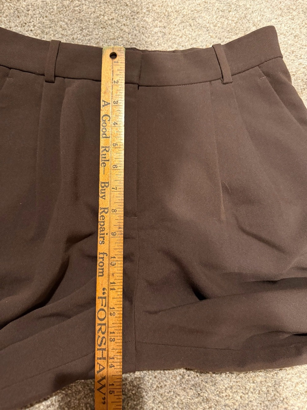 Abercrombie Sloane Tailored Pants Brown Wide Leg 30 Regular GT-0260