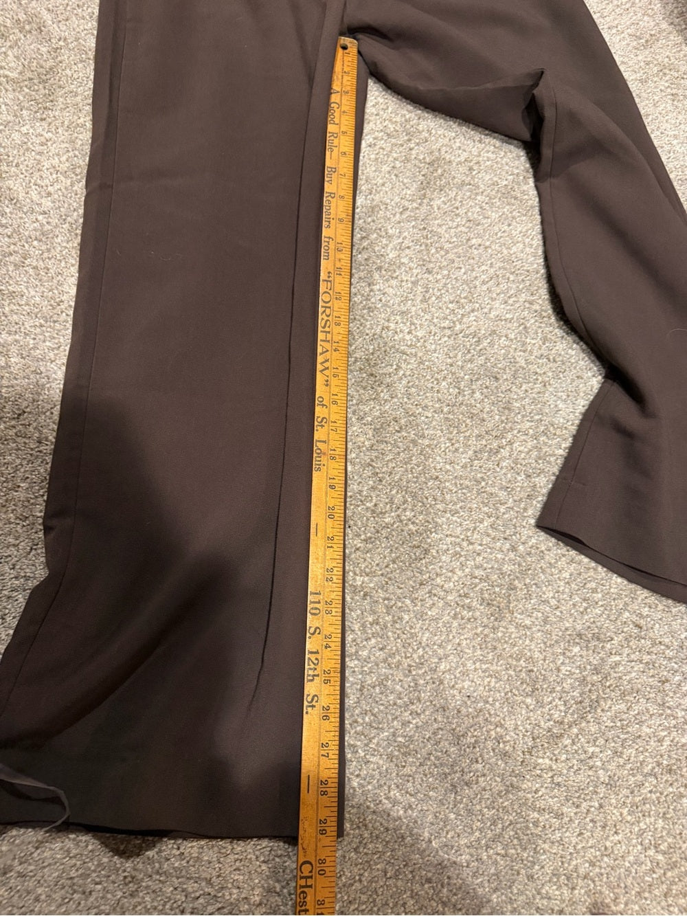 Abercrombie Sloane Tailored Pants Brown Wide Leg 30 Regular GT-0260