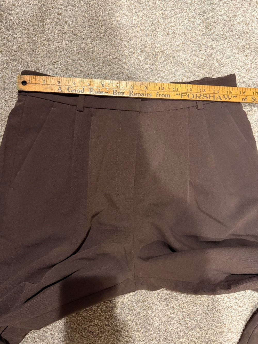 Abercrombie Sloane Tailored Pants Brown Wide Leg 30 Regular GT-0260