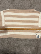 We The Free Ivory Combo Striped Cropped Sweater S NWT Wool Blend GT-0265