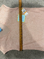 CeCe Blush Pink Sequin V-Neck Cap Sleeve Party Top S NWT GT-0268