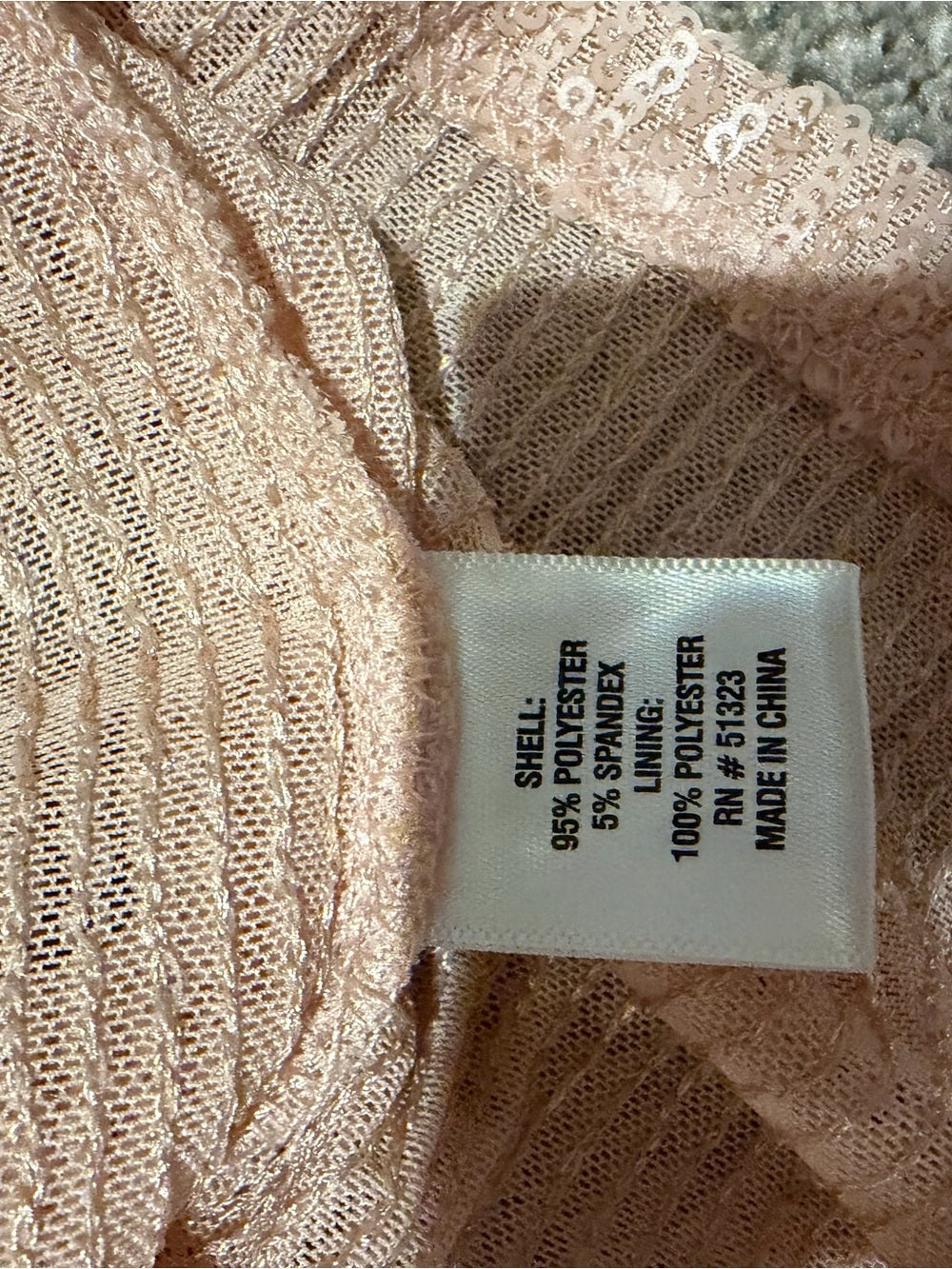 CeCe Blush Pink Sequin V-Neck Cap Sleeve Party Top S NWT GT-0268
