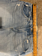 Universal Thread High Rise Easy Barrel Jeans Light Wash Distressed 8 GT-0269