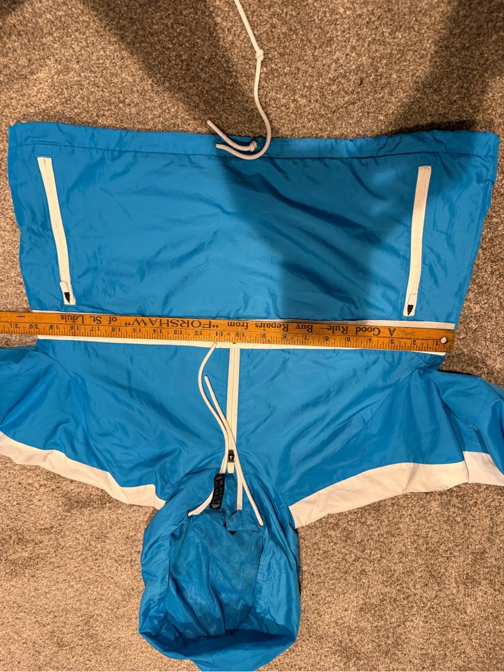 Adidas Blue White Hooded Half Zip Windbreaker Anorak Jacket Women’s S GT-0273