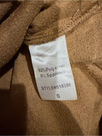 Mustard Seed Camel Faux Suede Button Front Shacket Shirt Jacket S GT-0274