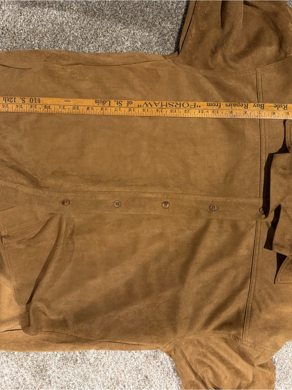 Mustard Seed Camel Faux Suede Button Front Shacket Shirt Jacket S GT-0274