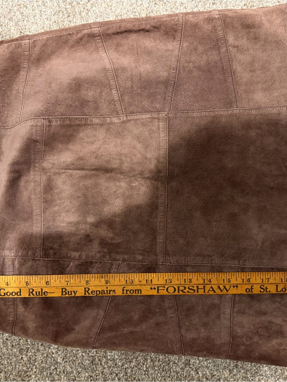 Limited Too Genuine Suede Leather Patchwork Mini Skirt Brown 3Jr GT-0277