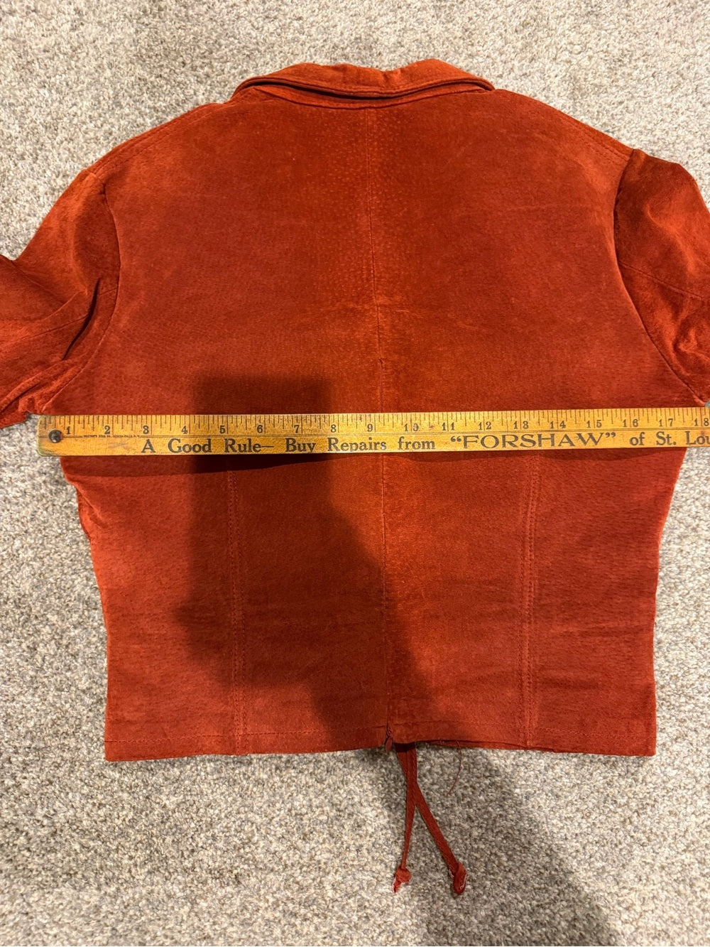 Charlotte Russe Rust Suede Leather Lace Up Jacket Bell Sleeve S GT-0278