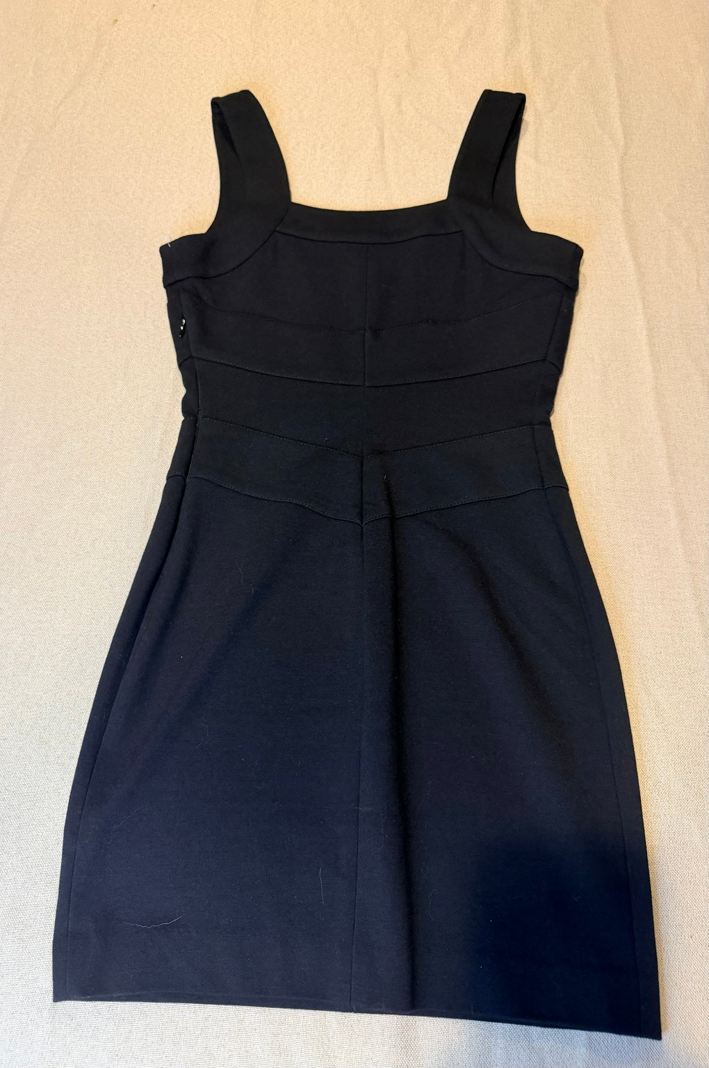 PAIGE black mini sheath dress with wide straps size XS back
