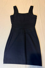 PAIGE black mini sheath dress with wide straps size XS back
