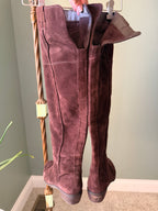 Sam Edelman brown suede over the knee boots back