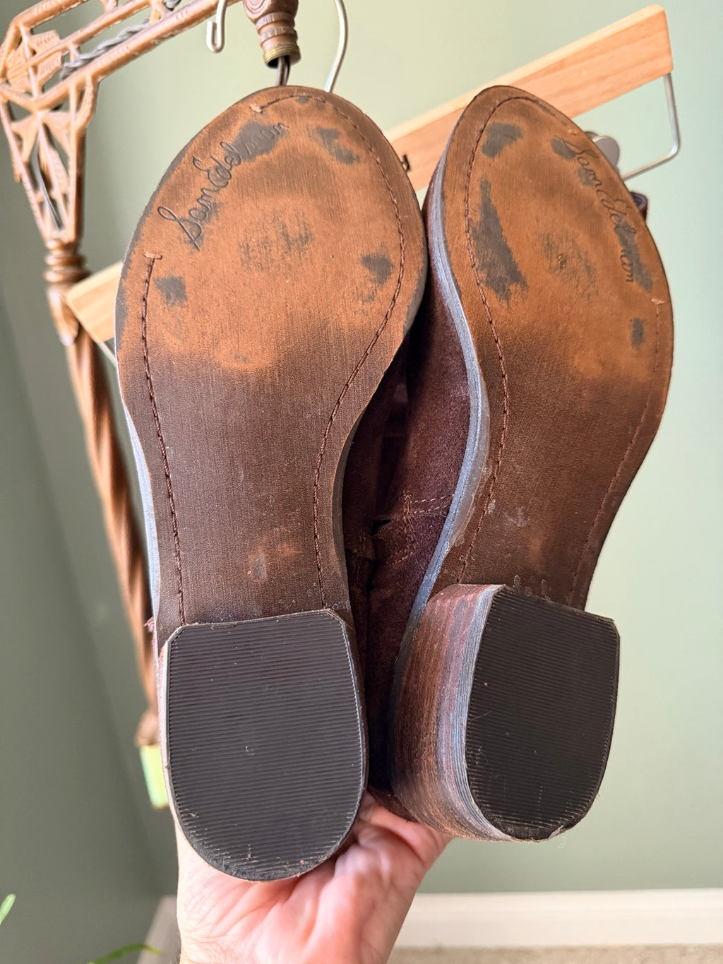 Sam Edelman boots sole branding and condition