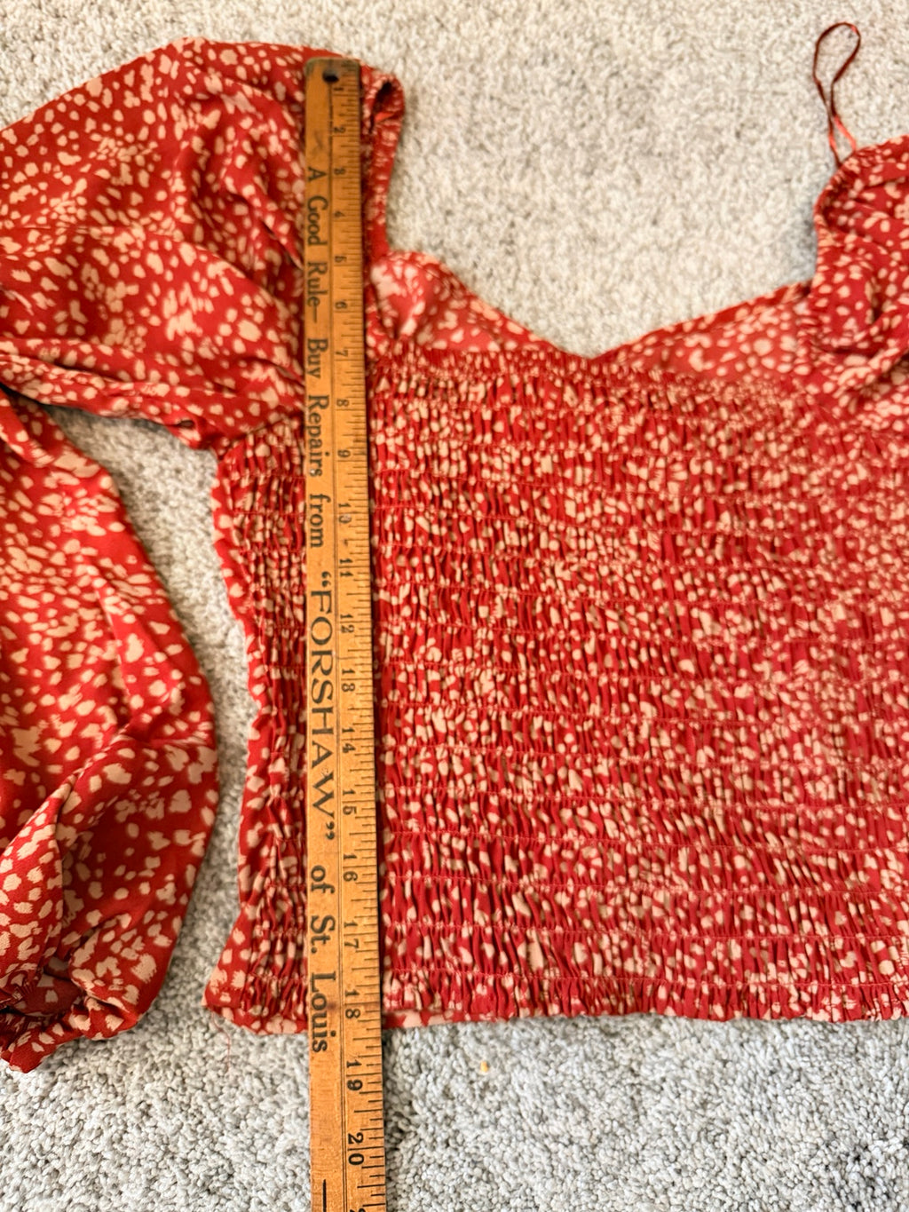 Sienna Sky smocked blouse length measurement