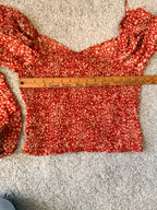 Sienna Sky smocked blouse width measurement