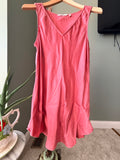 Soft Surroundings Coral Pink V-Neck Swing Tank Tunic