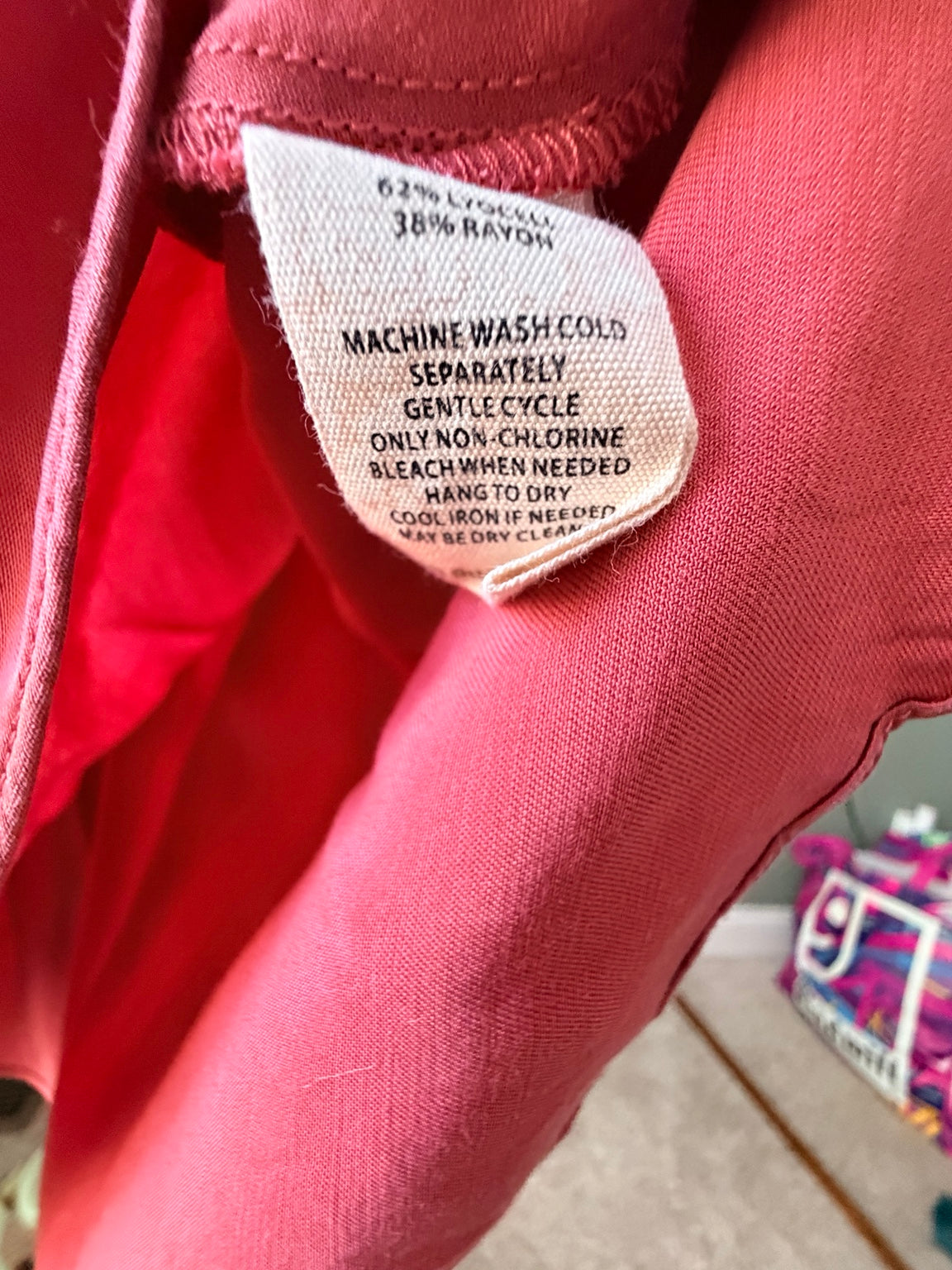 Soft Surroundings coral pink V-neck swing tank tunic