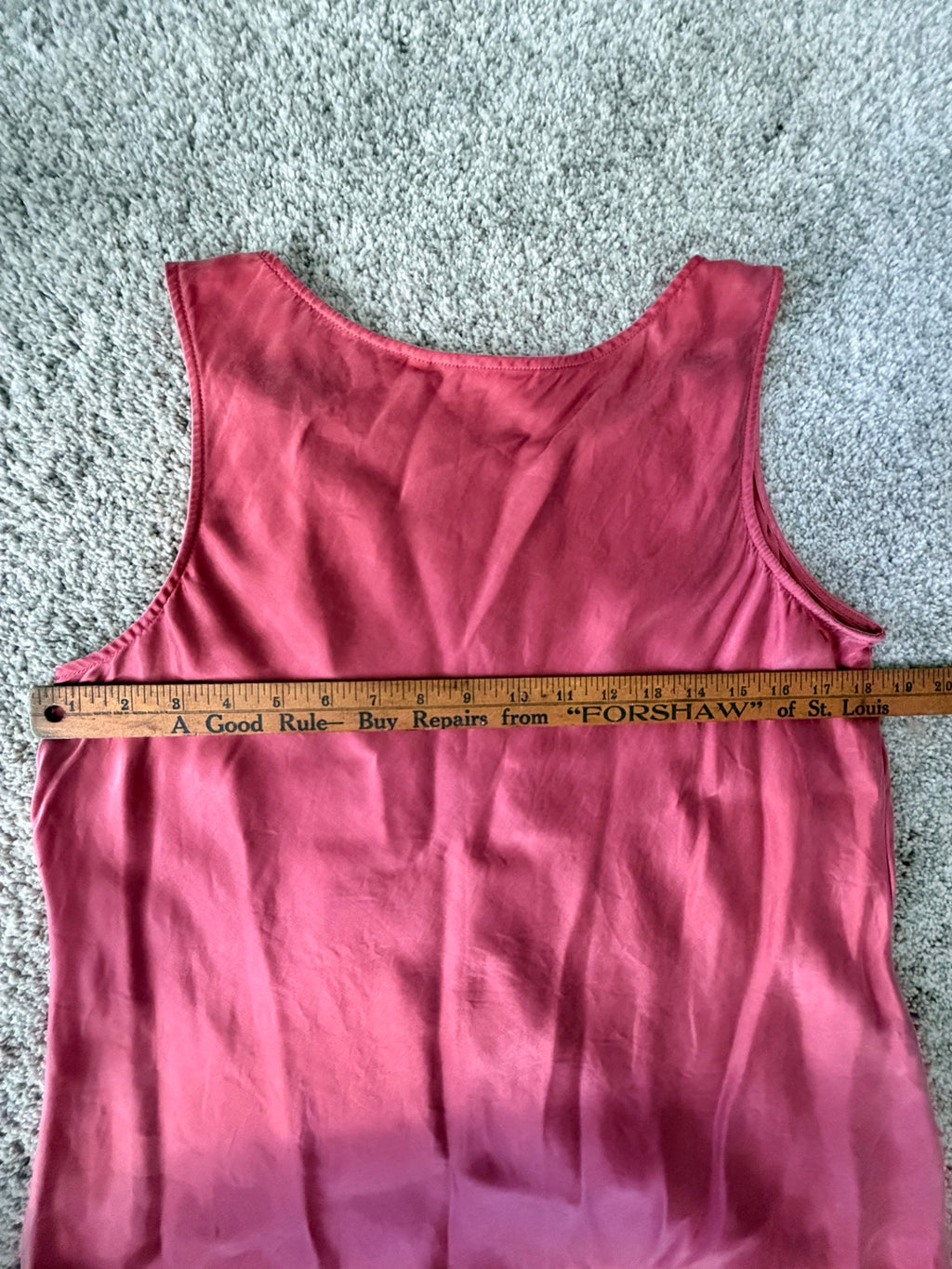 Soft Surroundings coral pink V-neck swing tank tunic