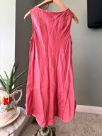Soft Surroundings coral pink V-neck swing tank tunic