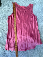 Soft Surroundings coral pink V-neck swing tank tunic