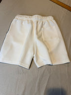 Tahari white athletic drawstring shorts with black side stripes size S/P back