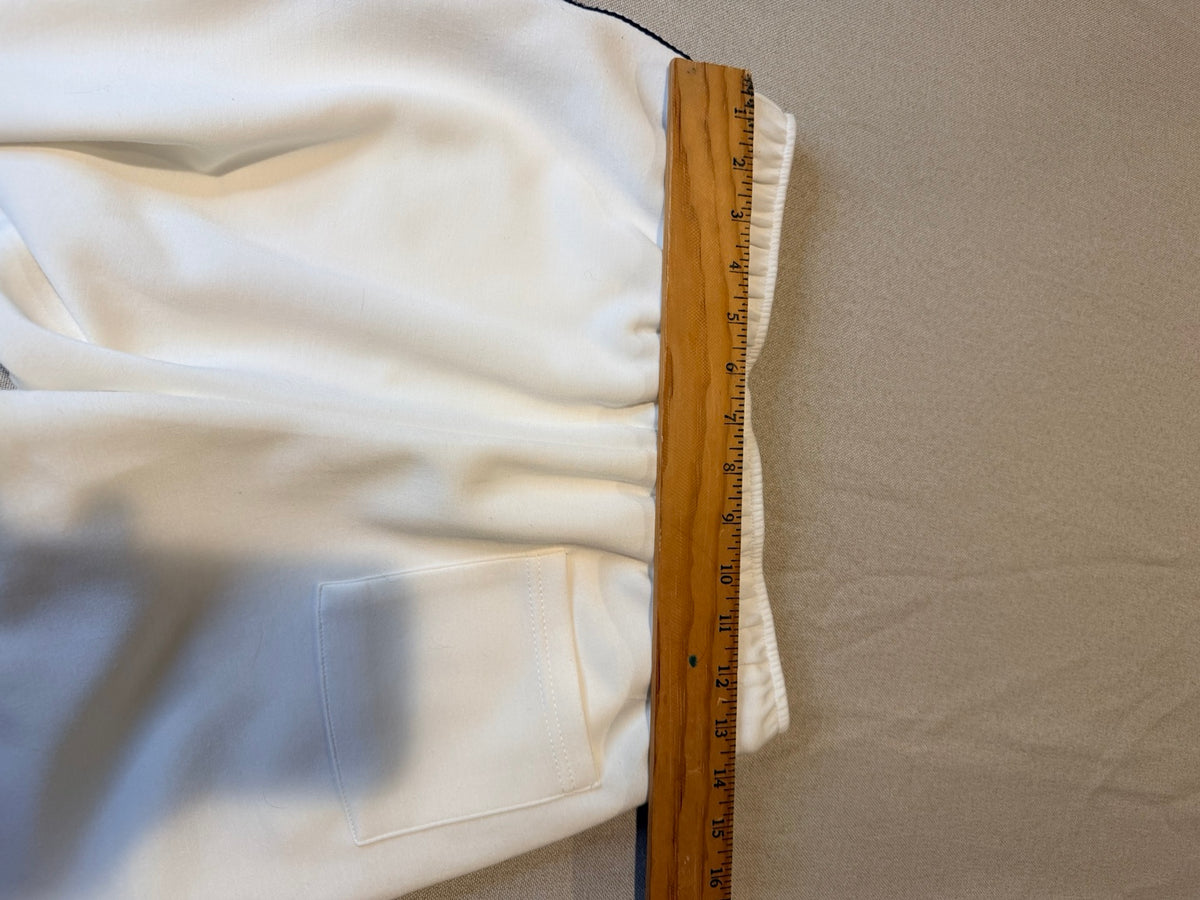 Tahari white drawstring shorts size S/P rise measurement