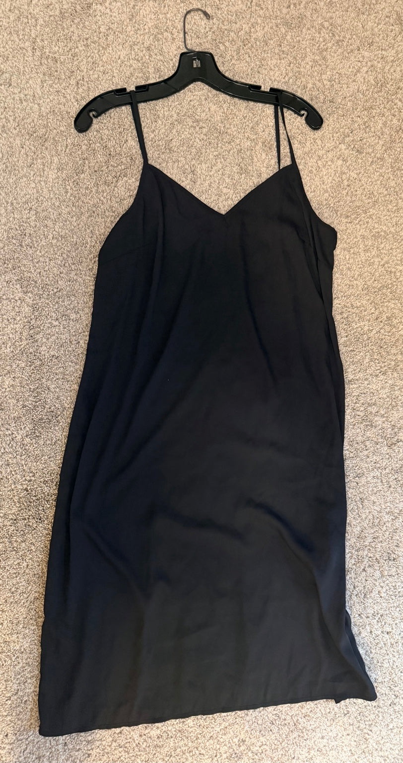 White House Black Market black slip dress size 10 front